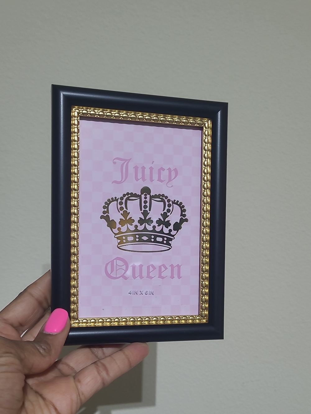 Juicy Couture Black and Gold Frame with Pink Insert